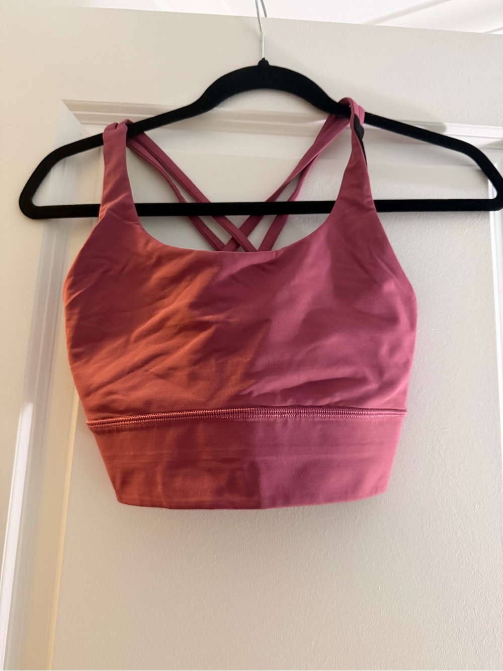lululemon athletica Rose Pink Longline Energy Sports Bra